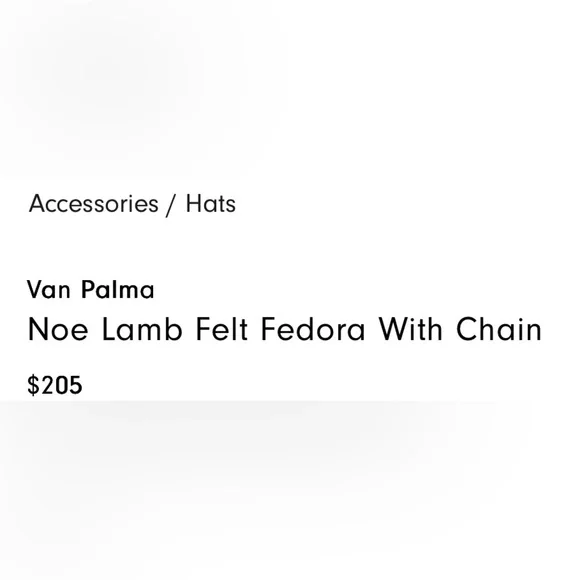 Van Palma by Anthropologie Wool Felt Gold Beaded Brown Fedora Hat Womens - Picture 5 of 6